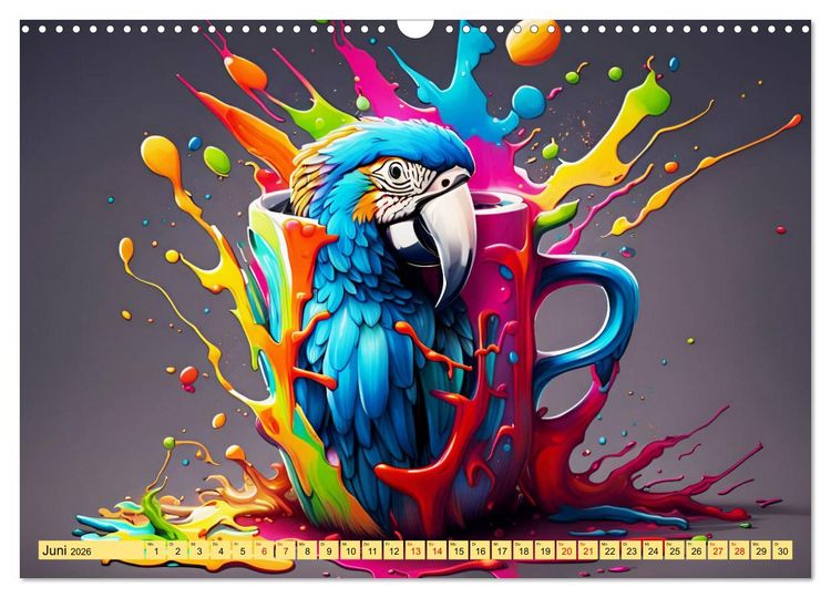 Produktbild: Tierische Kaffeestunden (Wandkalender 2026 DIN A3 quer), CALVENDO Monatskalender