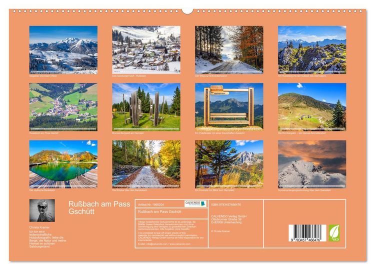 Produktbild: Ru&szlig;bach am Pass Gsch&uuml;tt (hochwertiger Premium Wandkalender 2026 DIN A2 quer), Kunstdruck in Hochglanz