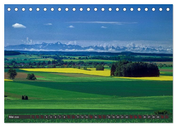 Produktbild: Alpen-Fernsichten von der S&uuml;dwestalb und Oberen Donau (Tischkalender 2026 DIN A5 quer), CALVENDO Monatskalender