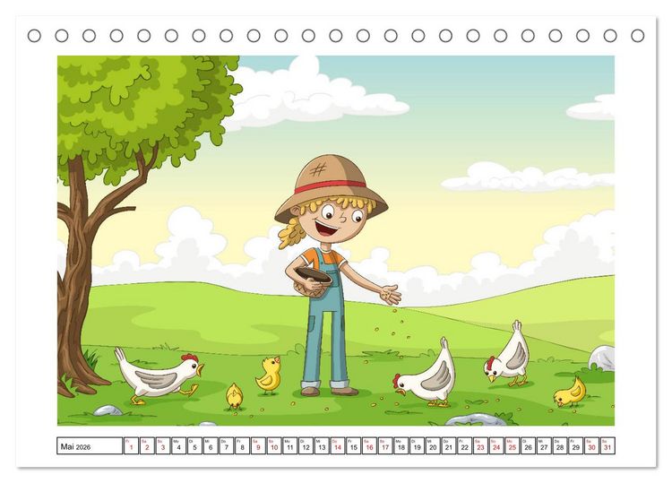 Produktbild: Der bunte Kinderkalender (Tischkalender 2026 DIN A5 quer), CALVENDO Monatskalender