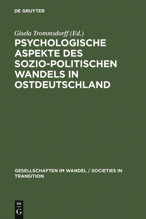 Produktbild: Psychologische Aspekte des sozio-politischen Wandels in Ostdeutschland