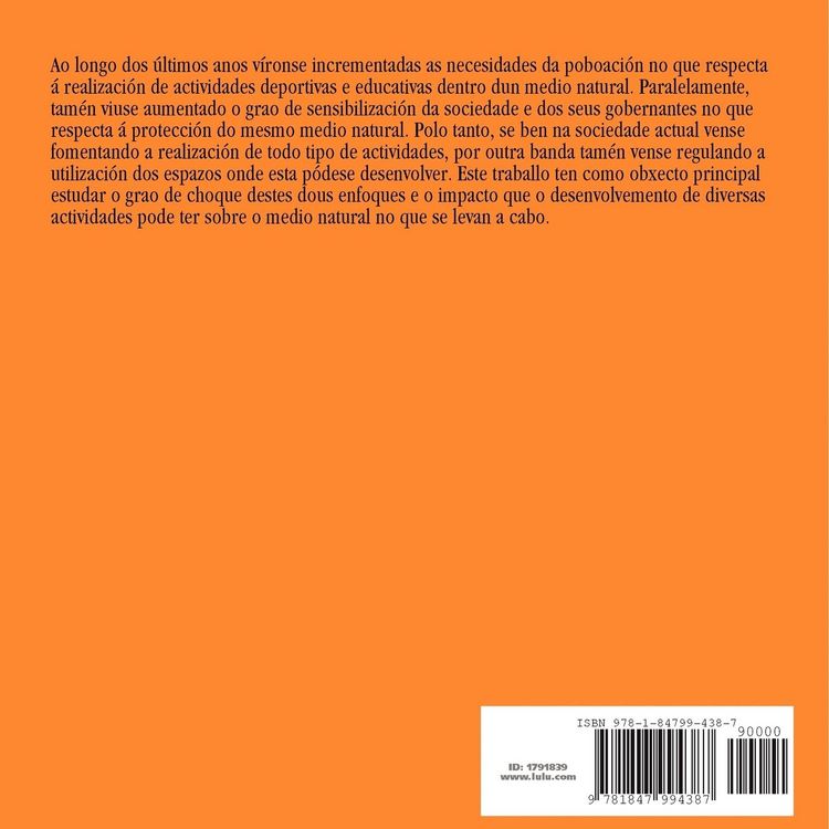 Produktbild: Actividades educativas e deportivas en medios con algunha protecci&oacute;n ambiental. Integraci&oacute;n e impacto no medio.