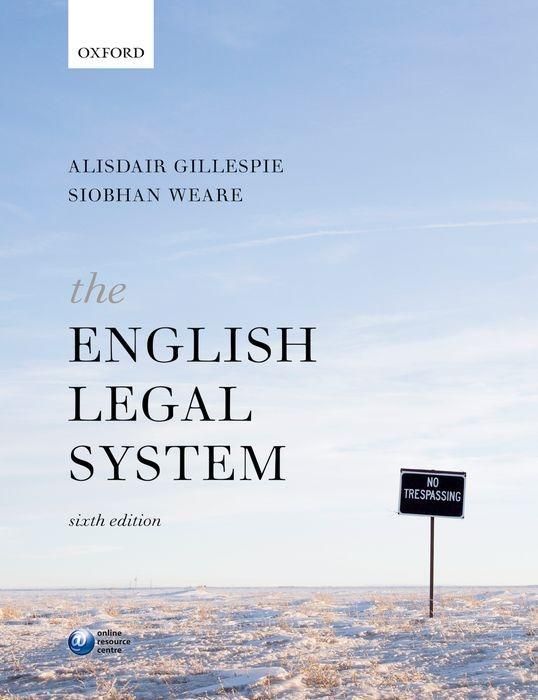Produktbild: Gillespie, A: English Legal System
