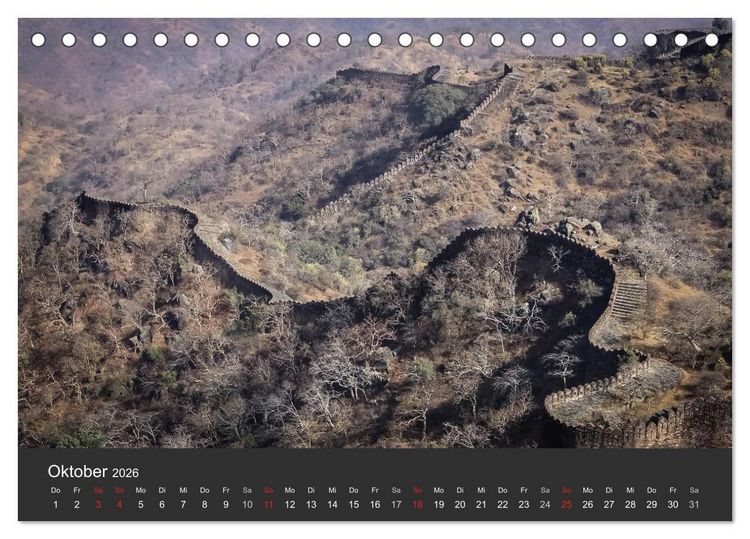 Produktbild: Indien 2026 Tempel, Tiger und Pal&auml;ste (Tischkalender 2026 DIN A5 quer), CALVENDO Monatskalender
