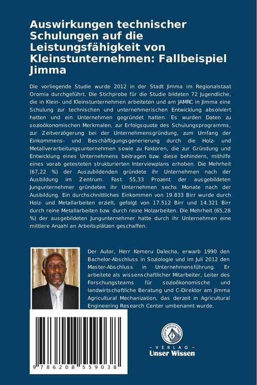 Produktbild: Auswirkungen technischer Schulungen auf die Leistungsf&auml;higkeit von Kleinstunternehmen: Fallbeispiel Jimma