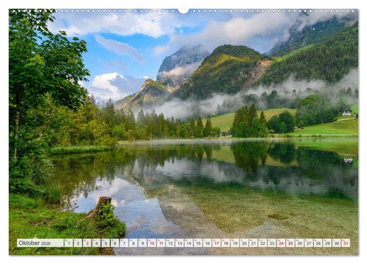 Produktbild: Unterwegs im Bergsteigerdorf Ramsau (hochwertiger Premium Wandkalender 2026 DIN A2 quer), Kunstdruck in Hochglanz
