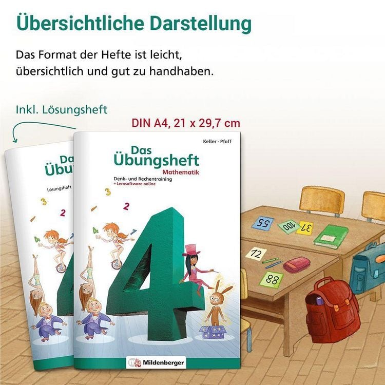 Produktbild: Das &Uuml;bungsheft Mathematik 4 - DIN A4