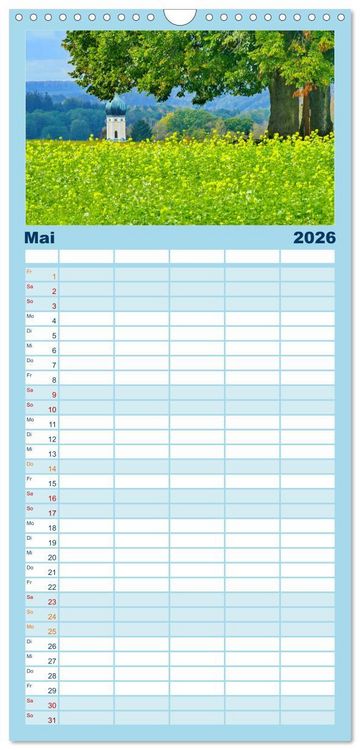 Produktbild: Familienplaner 2026 - Die Stauden, Naturpark in den westlichen W&auml;lder Augsburgs mit 5 Spalten (Wandkalender, 21 x 45 cm) CALVENDO