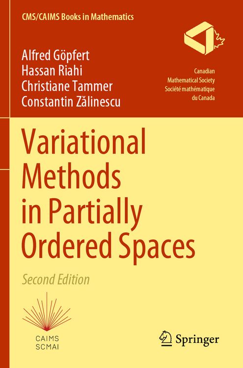 Produktbild: Variational Methods in Partially Ordered Spaces