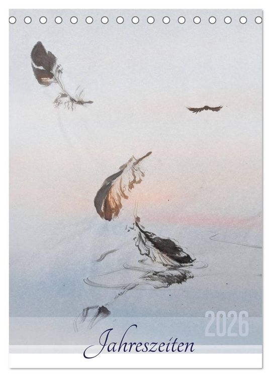 Produktbild: Jahreszeiten in Stil japanischer Malerei - Kunst (Tischkalender 2026 DIN A5 hoch), CALVENDO Monatskalender