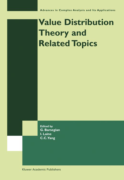 Produktbild: Value Distribution Theory and Related Topics