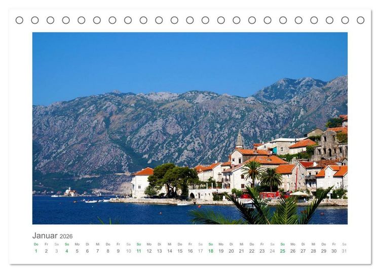 Produktbild: Traumhaftes Montenegro - Entdecken Sie die Perle der Adria im S&uuml;den Europas (Tischkalender 2026 DIN A5 quer), CALVENDO Monatskalender