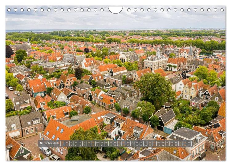 Produktbild: Nordholland von oben (Wandkalender 2026 DIN A4 quer), CALVENDO Monatskalender