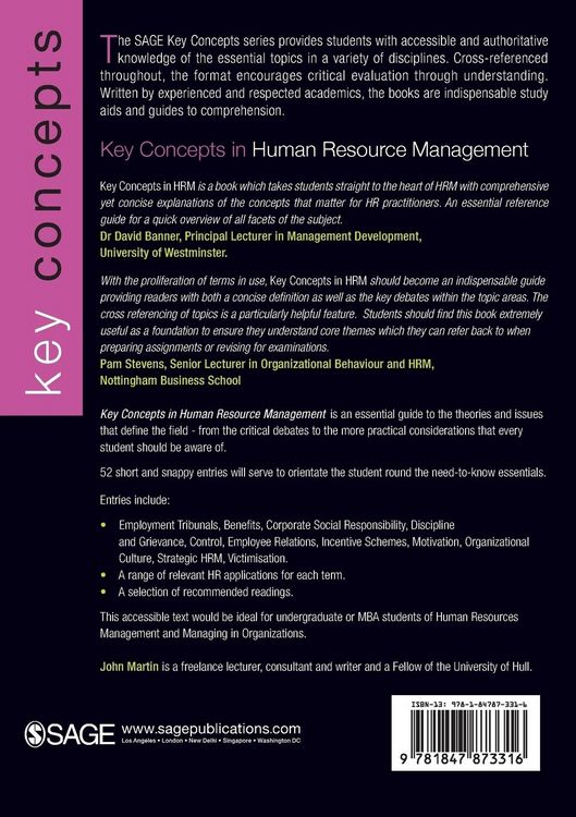 Produktbild: Key Concepts in Human Resource Management