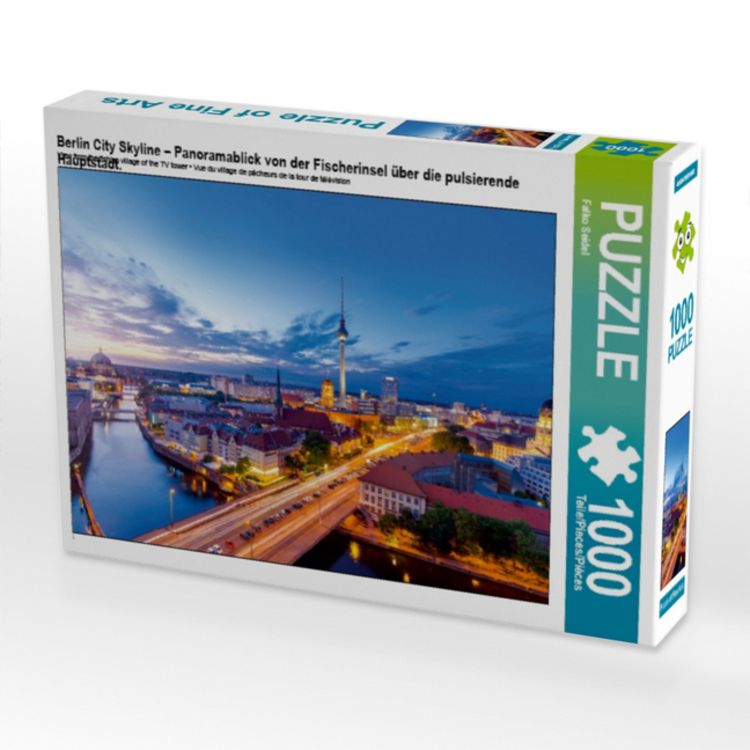 Produktbild: Berlin City Skyline - Panoramablick von der Fischerinsel &uuml;ber die pulsierende Hauptstadt. (Puzzle)