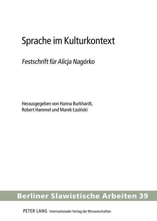 Produktbild: Sprache im Kulturkontext