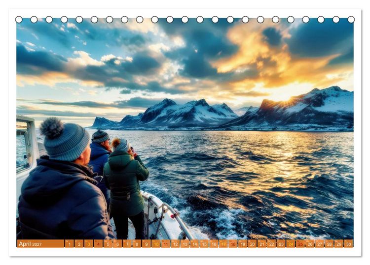 Produktbild: Whale Watching (Tischkalender 2027 DIN A5 quer), CALVENDO Monatskalender