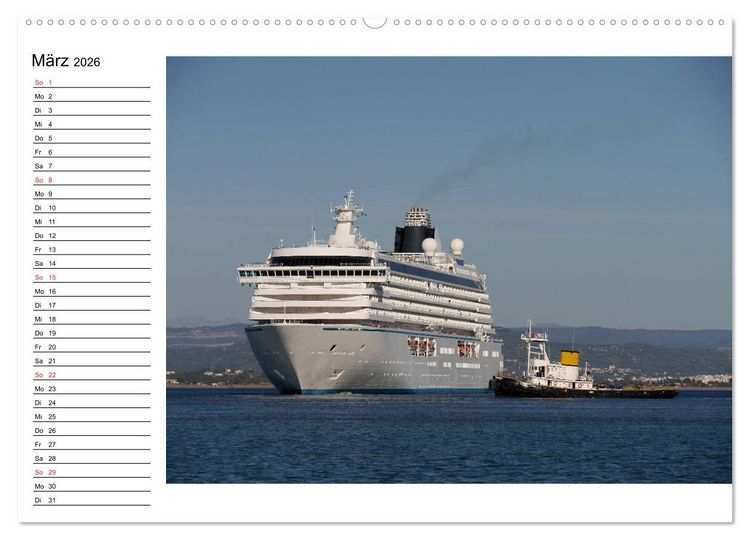 Produktbild: Giganten der Meere - Kreuzfahrtschiffe (hochwertiger Premium Wandkalender 2026 DIN A2 quer), Kunstdruck in Hochglanz