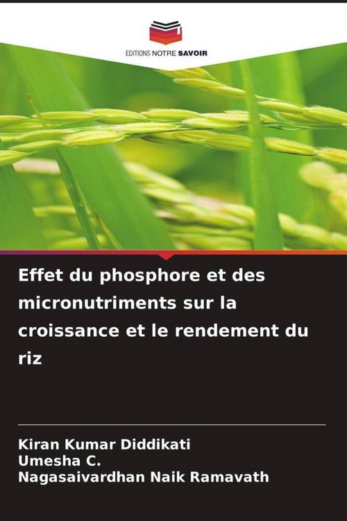 Produktbild: Effet du phosphore et des micronutriments sur la croissance et le rendement du riz