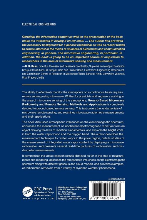 Produktbild: Ground-Based Microwave Radiometry and Remote Sensing