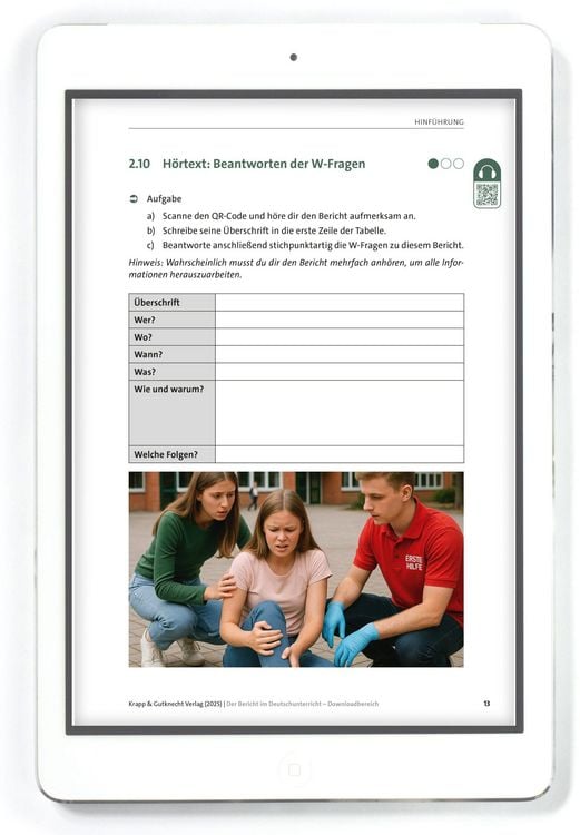 Produktbild: Der Bericht im Deutschunterricht