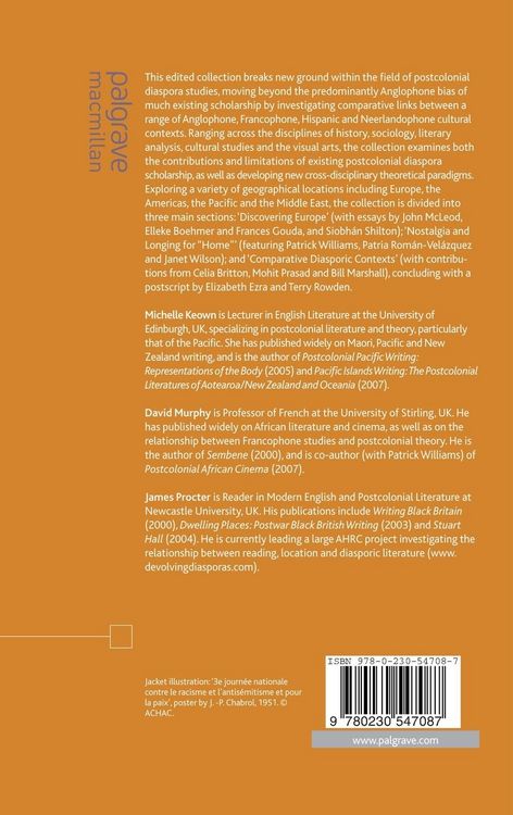Produktbild: Comparing Postcolonial Diasporas