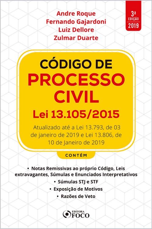 Produktbild: C&oacute;digo de Processo Civil Lei 13.105/2015 - 3. ed. - 2019.