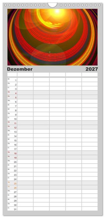 Produktbild: Familienplaner 2027 - Energie-Spiralen mit 5 Spalten (Wandkalender, 21 x 45 cm) CALVENDO