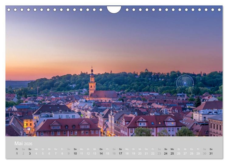 Produktbild: Hugenottenstadt Erlangen 2026 (Wandkalender 2026 DIN A4 quer), CALVENDO Monatskalender