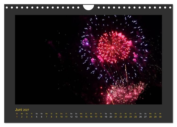 Produktbild: Feuerwerk - Explosives am Himmel (Wandkalender 2027 DIN A4 quer), CALVENDO Monatskalender