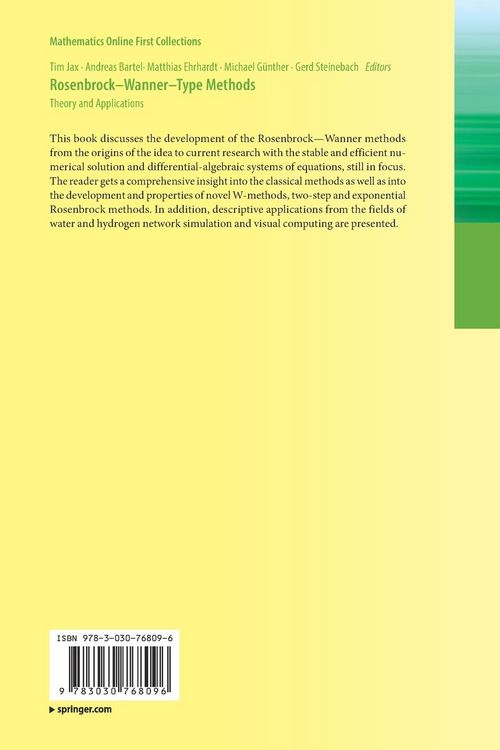 Produktbild: Rosenbrock&mdash;Wanner&ndash;Type Methods