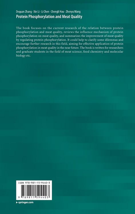 Produktbild: Protein Phosphorylation and Meat Quality