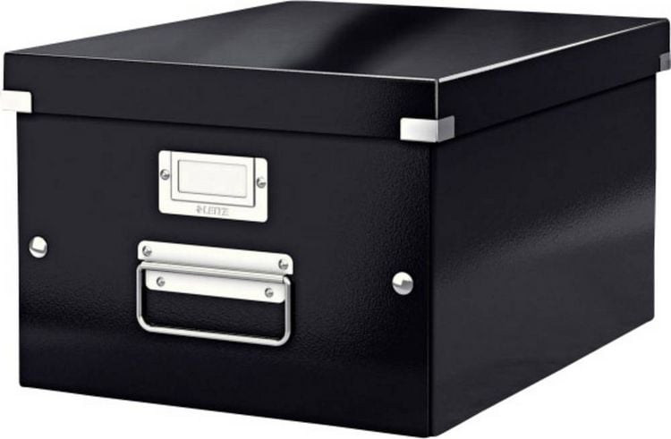 Produktbild: LEITZ&reg; Aufbewahrungs- und Transportbox Click&Store, schwarz 281 x 200 x 370 mm mit Tragegriff