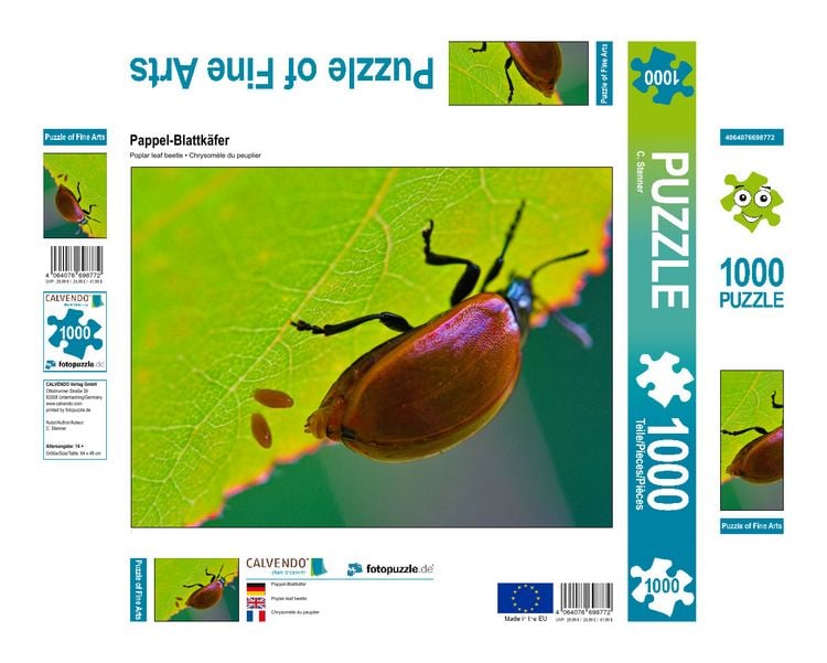Produktbild: CALVENDO Puzzle Pappel-Blattk&auml;fer | 1000 Teile Lege-Gr&ouml;&szlig;e 64x48cm Foto-Puzzle f&uuml;r gl&uuml;ckliche Stunden