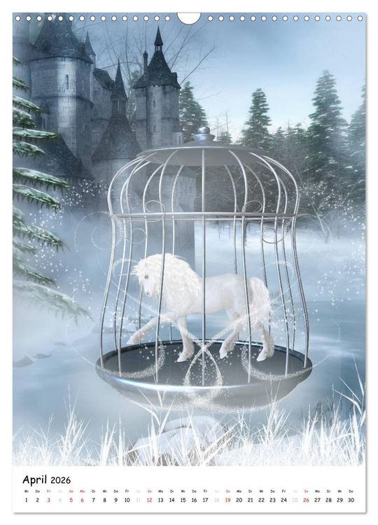 Produktbild: Einhorn und Pegasus (Wandkalender 2026 DIN A3 hoch), CALVENDO Monatskalender