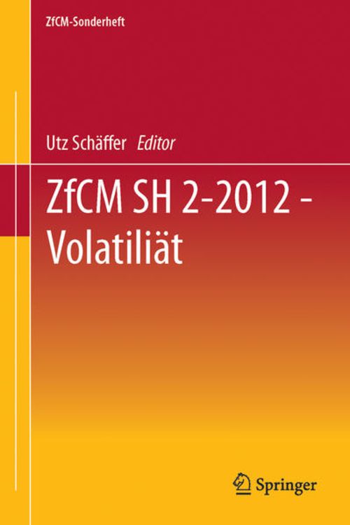 Bild vom Artikel ZfCM SH 2-2012 - Volatiliät vom Autor Utz Schäffer