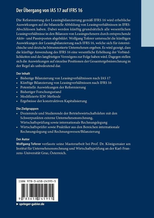 Produktbild: Der Übergang von IAS 17 auf IFRS 16