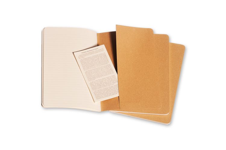 Produktbild: Moleskine Cahier large liniert packpapierbraun DIN A5. 3er Pack