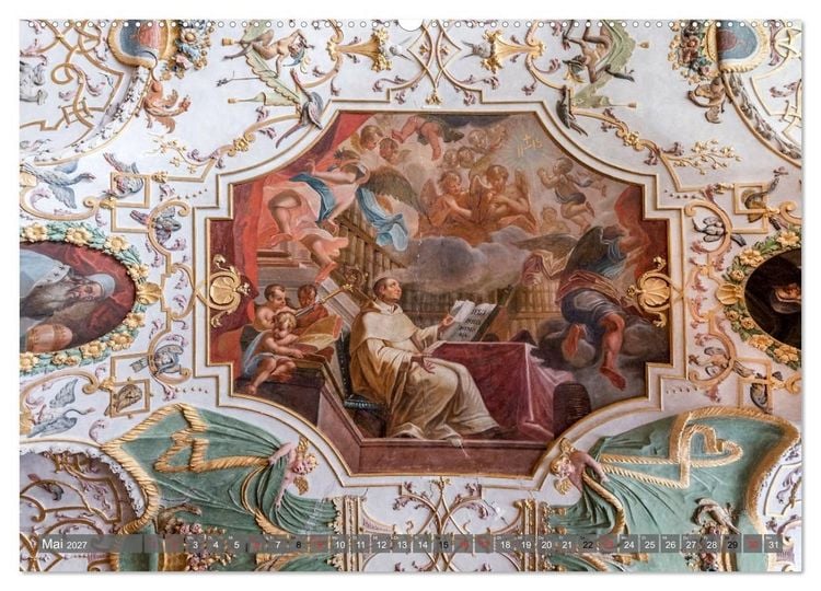 Produktbild: Kloster Waldsassen Stiftsbibliothek (hochwertiger Premium Wandkalender 2027 DIN A2 quer), Kunstdruck in Hochglanz