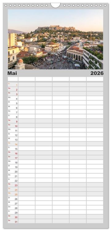 Produktbild: Familienplaner 2026 - Weltst&auml;dte - Iconic world cities mit 5 Spalten (Wandkalender, 21 x 45 cm) CALVENDO