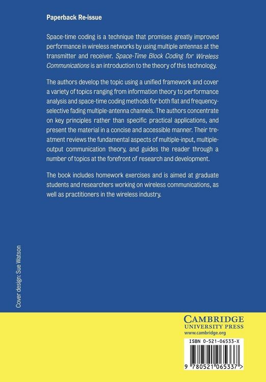 Produktbild: Space-Time Block Coding for Wireless Communications