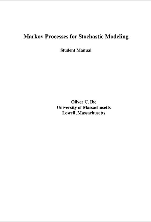 Produktbild: Student Solutions Manual for Markov Processes for Stochastic Modeling