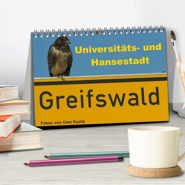 Produktbild: Univerit&auml;ts- und Hansestadt Greifswald (Tischkalender 2026 DIN A5 quer), CALVENDO Monatskalender