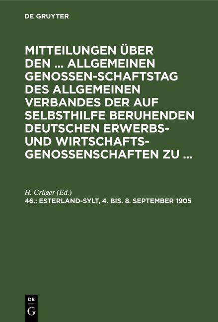Produktbild: Esterland-Sylt, 4. bis. 8. September 1905