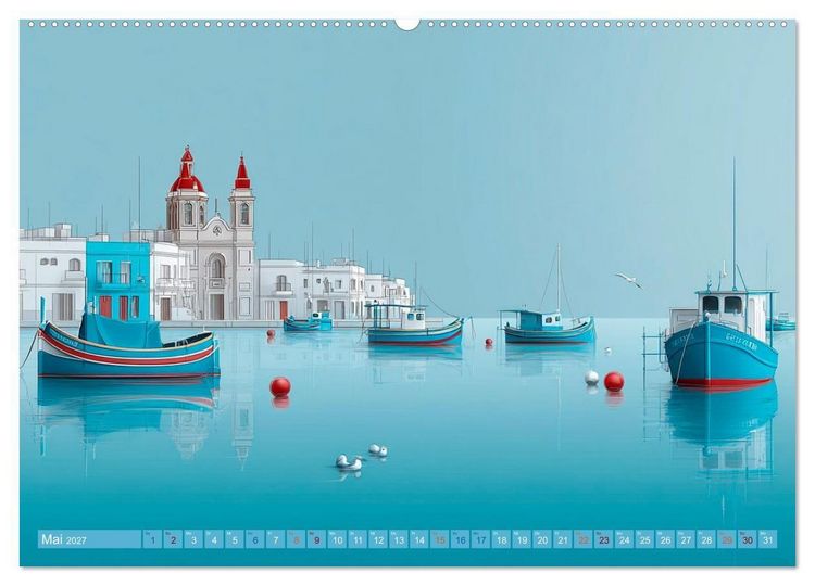 Produktbild: Hafenpoesie (Wandkalender 2027 DIN A2 quer), CALVENDO Monatskalender