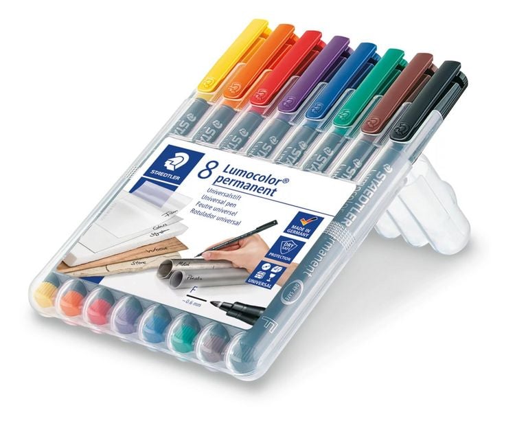 Produktbild: STAEDTLER Folienschreiber Lumocolor F permanent 8er Etui