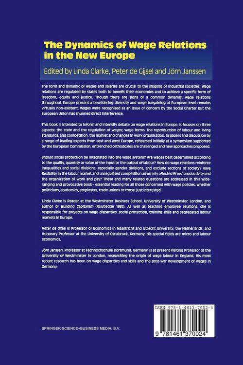 Produktbild: The Dynamics of Wage Relations in the New Europe