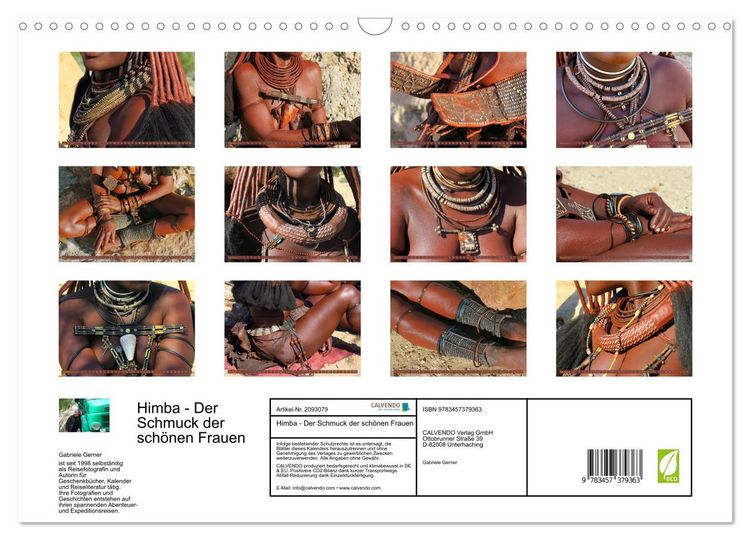 Produktbild: Himba - Der Schmuck der sch&ouml;nen Frauen (Wandkalender 2026 DIN A3 quer), CALVENDO Monatskalender