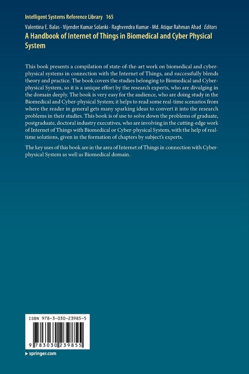 Produktbild: A Handbook of Internet of Things in Biomedical and Cyber Physical System
