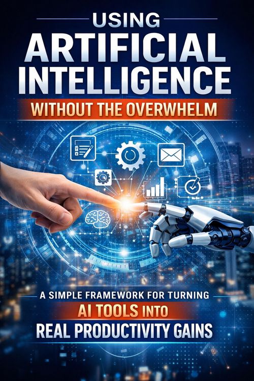 Produktbild: Using Artificial Intelligence Without Overwhelm: A Simple Framework for Turning AI Tools Into Real Productivity Gains